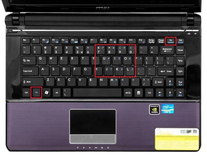 цифровой блок на клавиатуре ноутбука
